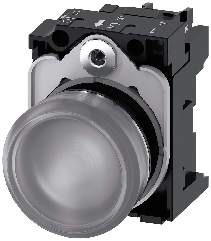 Siemens 3SU1156-6AA70-1AA0 Sirius ACT Metal Komple Sinyal Lambalar Renksiz 230 AC