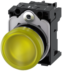 Siemens 3SU1156-6AA30-1AA0 Sirius ACT Metal Komple Sinyal Lambalar Sarı 230 AC