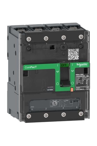 Schneider (C12B6TM125B) ComPacT NSXm 25kA TM125D 4P/3T busbar