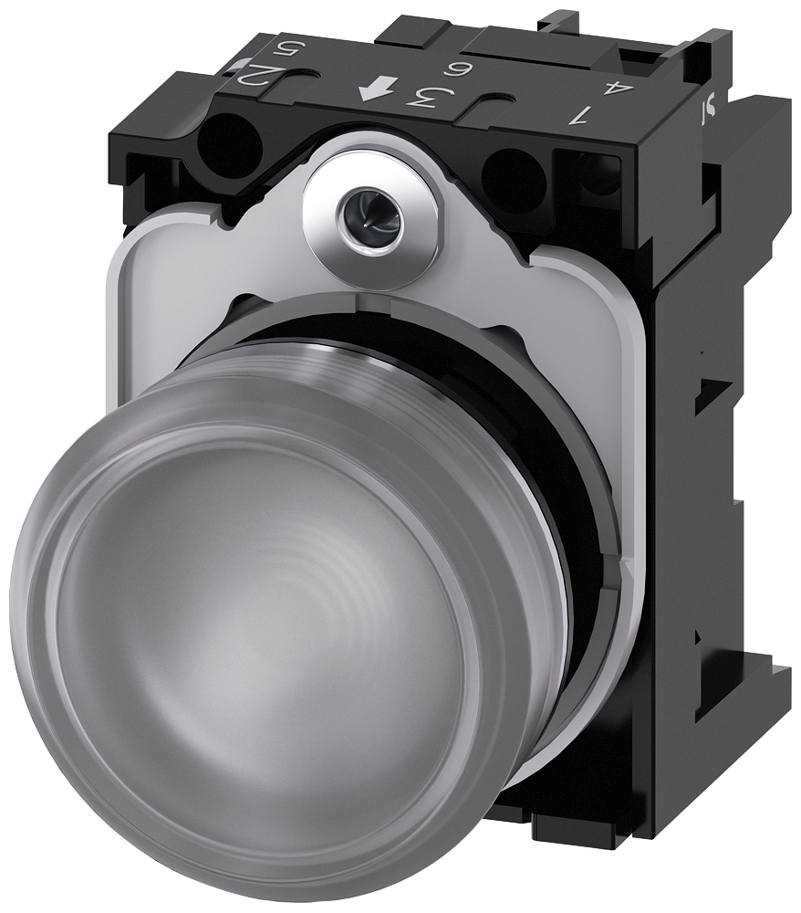 Siemens 3SU1152-6AA70-1AA0 Sirius ACT Metal Komple Sinyal Lambalar Renksiz 24 AC/DC