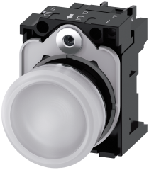 Siemens 3SU1152-6AA60-1AA0 Sirius ACT Metal Komple Sinyal Lambalar Beyaz 24 AC/DC