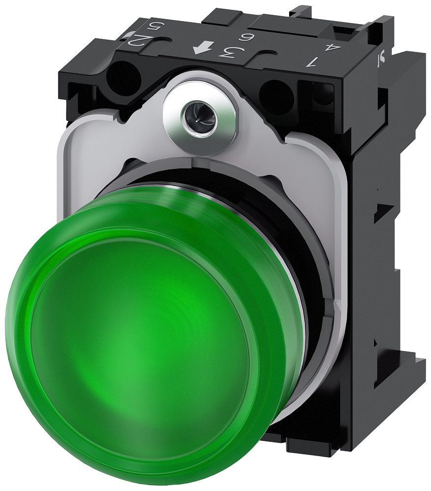 Siemens 3SU1152-6AA40-1AA0 Sirius ACT Metal Komple Sinyal Lambalar Yeşil 24 AC/DC