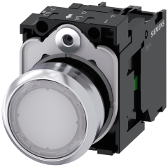Siemens 3SU1152-0AB60-1BA0 Sirius ACT Metal Komple Işıklı Yay Dönüşlü Butonlar Beyaz 24 AC/DC 1NO