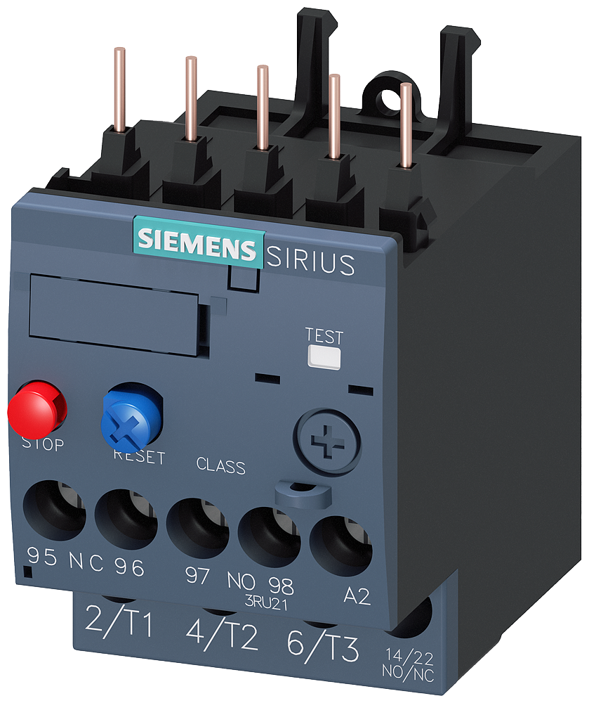 Siemens 3RU2116-1BB0 3RU2 SIRIUS TERMİK RÖLE; FAZ KORUMALI; 1NO+1NC YARDIMCI KONTAKLI 1;4-2A;  BOY S00