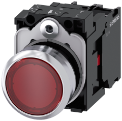 Siemens 3SU1152-0AB20-1CA0 Sirius ACT Metal Komple Işıklı Yay Dönüşlü Butonlar Kırmızı 24 AC/DC 1NC