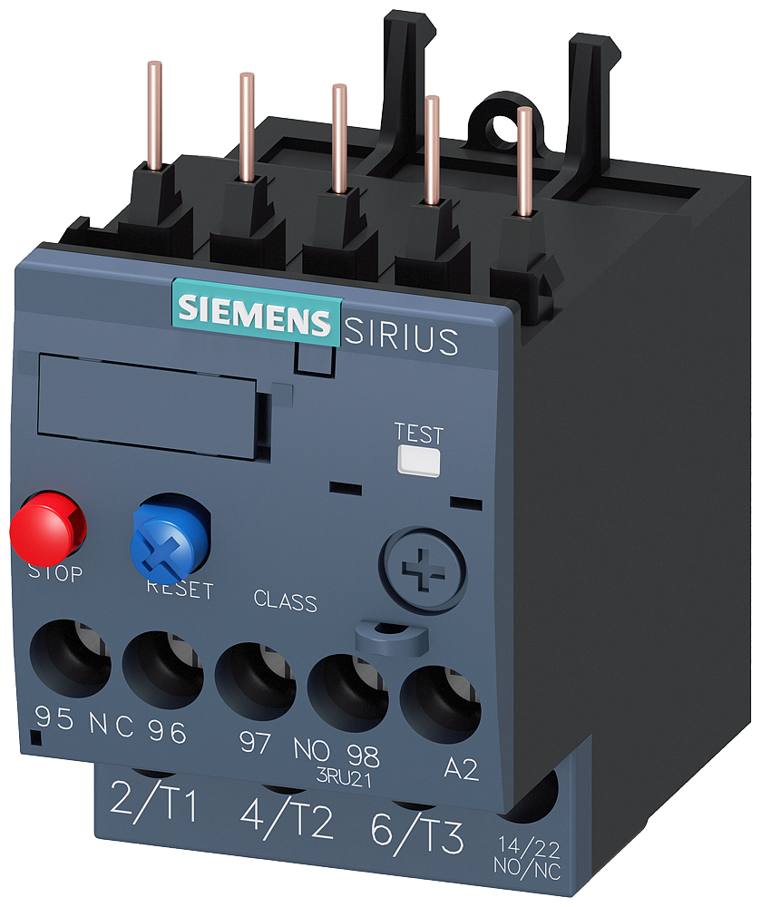 Siemens 3RU2116-0JB0 3RU2 SIRIUS TERMİK RÖLE; FAZ KORUMALI; 1NO+1NC YARDIMCI KONTAKLI 0.7-1A;  BOY S00