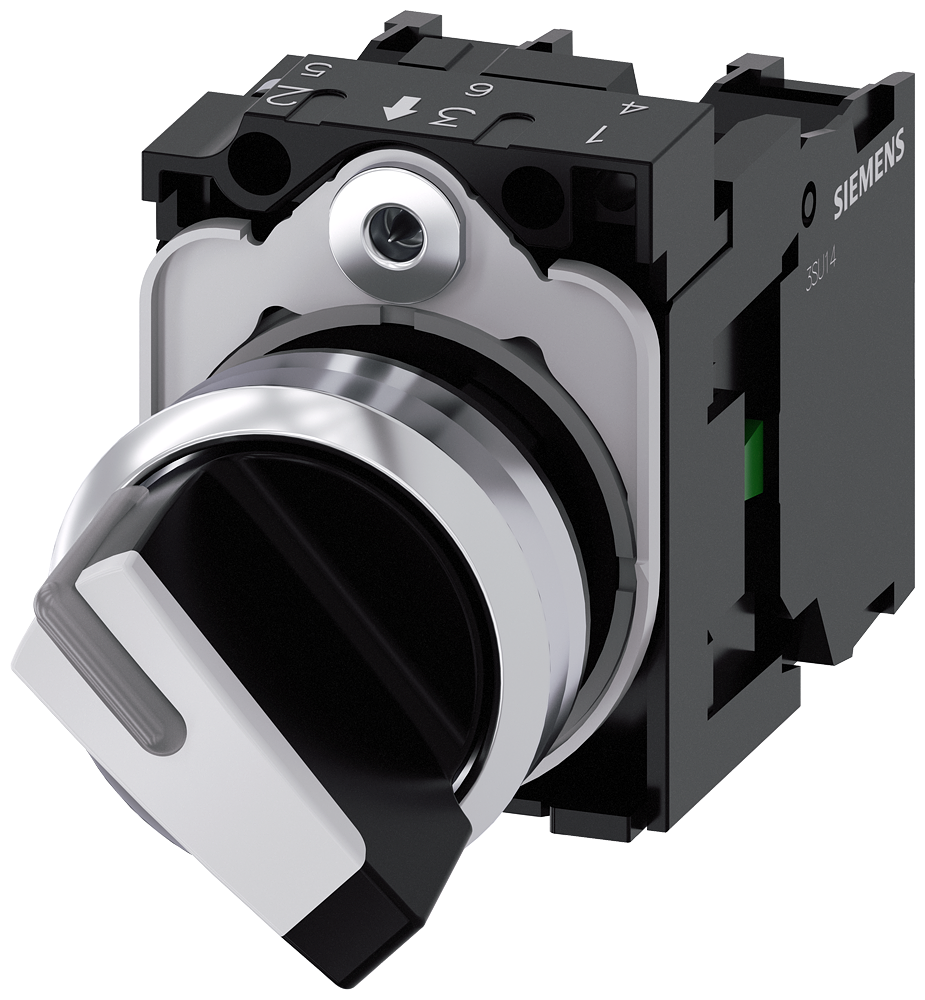 Siemens 3SU1150-2BF60-1MA0 Sirius ACT Metal 0-1 pozisyonlu ışıklandırılabilir kalıcı mandal buton 1NO/1NC