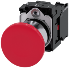 Siemens 3SU1150-1BA20-1CA0 Sirius ACT Metal Çek-Kur 1NC Komple Acil Stop Mantar Butonlar 40mm
