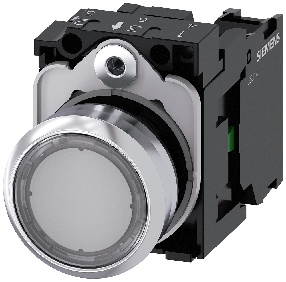 Siemens 3SU1150-0AB70-1BA0 Sirius ACT Metal Komple Yay Dönüşlü Butonlar Renksiz
