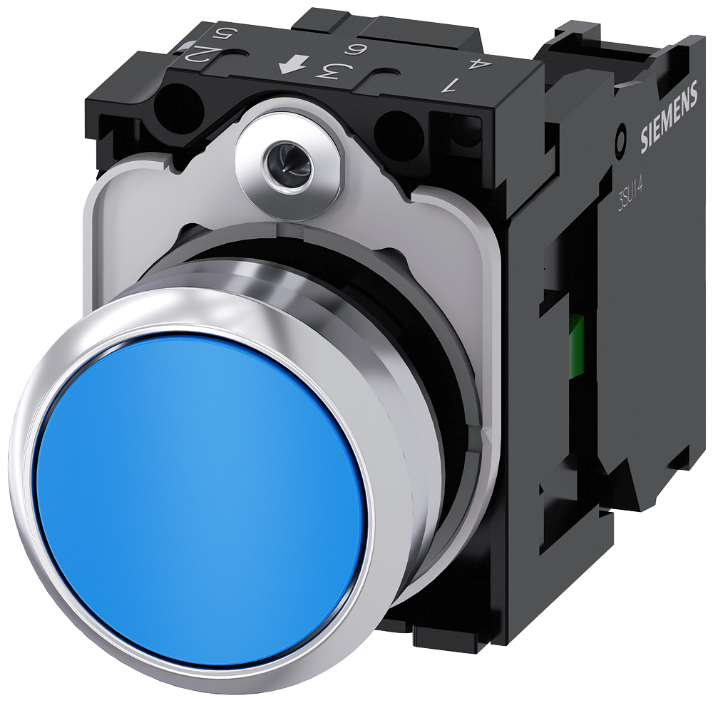 Siemens 3SU1150-0AB50-1BA0 Sirius ACT Metal Komple Yay Dönüşlü Butonlar Mavi