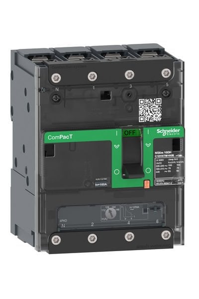 Schneider (C11N6TM100B) Breaker NSXm 50kA TM100D 4P/3T busbar