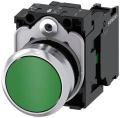 Siemens 3SU1150-0AB40-1BA0 Sirius ACT Metal Komple Yay Dönüşlü Butonlar Yeşil