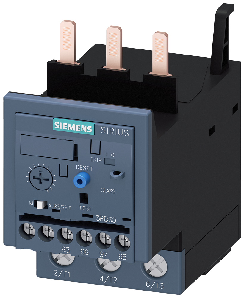Siemens 3RB3036-1WB0 SIRIUS ELEKTRONİK AŞIRI AKIM RÖLESİ;  20-80A; CLASS 10 ÇALIŞMA SINIFI; 1NO+1NC Y. KONTAK; TEST FONKSİYONU; EL/OTOMATİK; UZAKTAN RESET; KONUM GÖSTERGESİ; KENDİNDEN BESLEMELİ; RAYA MONTAJ; FAZDAKİ DÜŞME VE ASİMETRİYE DUYARLI; 10SN'YE KA
