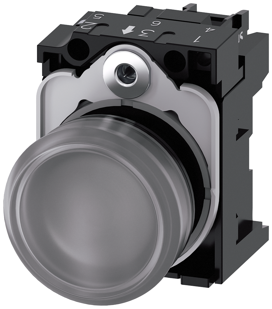 Siemens 3SU1106-6AA70-1AA0 Sirius ACT plastik Komple Sinyal Lambalar Renksiz 230 AC