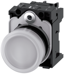 Siemens 3SU1106-6AA60-1AA0 Sirius ACT plastik Komple Sinyal Lambalar Beyaz 230 AC