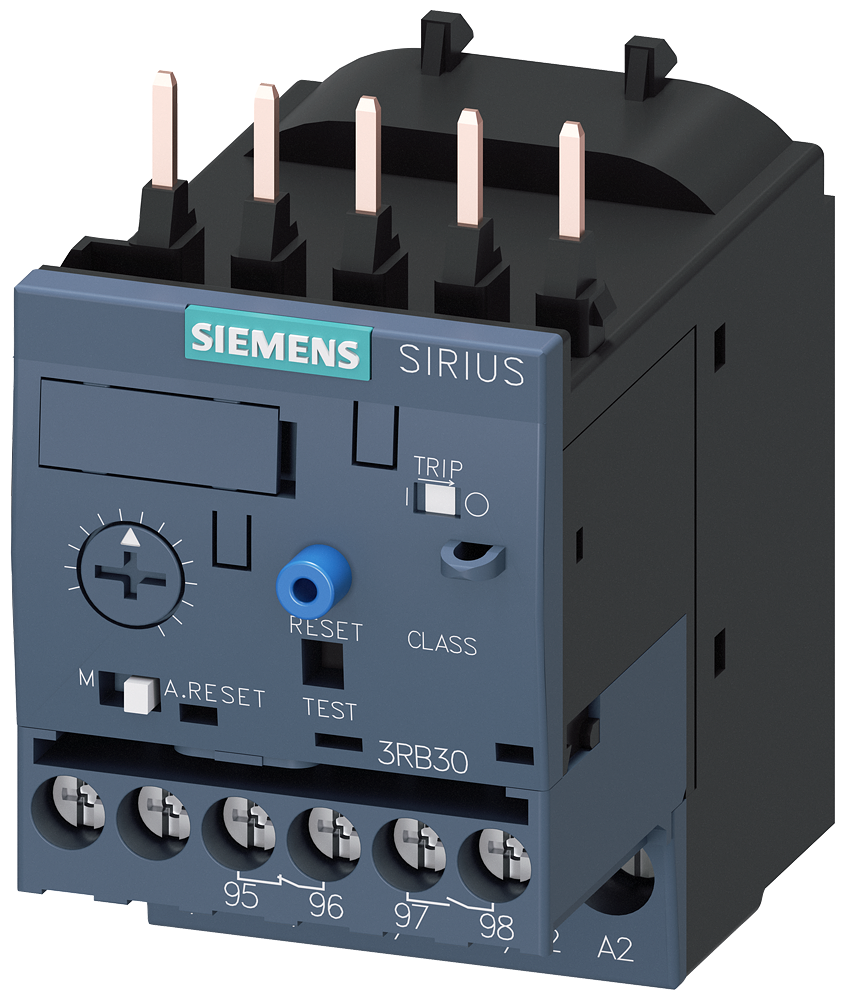 Siemens 3RB3016-1PB0 3RB3 SIRIUS ELEKTRONİK TERMİK RÖLE; FAZ KORUMALI; 1NO+1NC YARDIMCI KONTAKLI 1-4A;  BOY S00