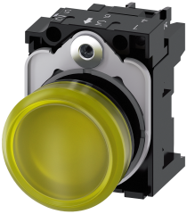 Siemens 3SU1106-6AA30-1AA0 Sirius ACT plastik Komple Sinyal Lambalar Sarı 230 AC