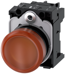 Siemens 3SU1106-6AA00-1AA0 Sirius ACT plastik Komple Sinyal Lambalar Kehribar 230 AC