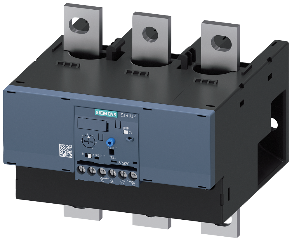 Siemens 3RB2066-1MC2 SIRIUS ELEKTRONİK AŞIRI AKIM RÖLESİ;  160-630A; CLASS 10 ÇALIŞMA SINIFI; 1NO+1NC Y.KONTAK; TEST FONKSİYONU; EL/OTOMATİK; UZAKTAN RESET; KONUM GÖSTERGESİ; KENDİNDEN BESLEMELİ; RAYA MONTAJ; FAZDAKİ DÜŞME VE ASİMETRİYE DUYARLI; 10SN'YE K
