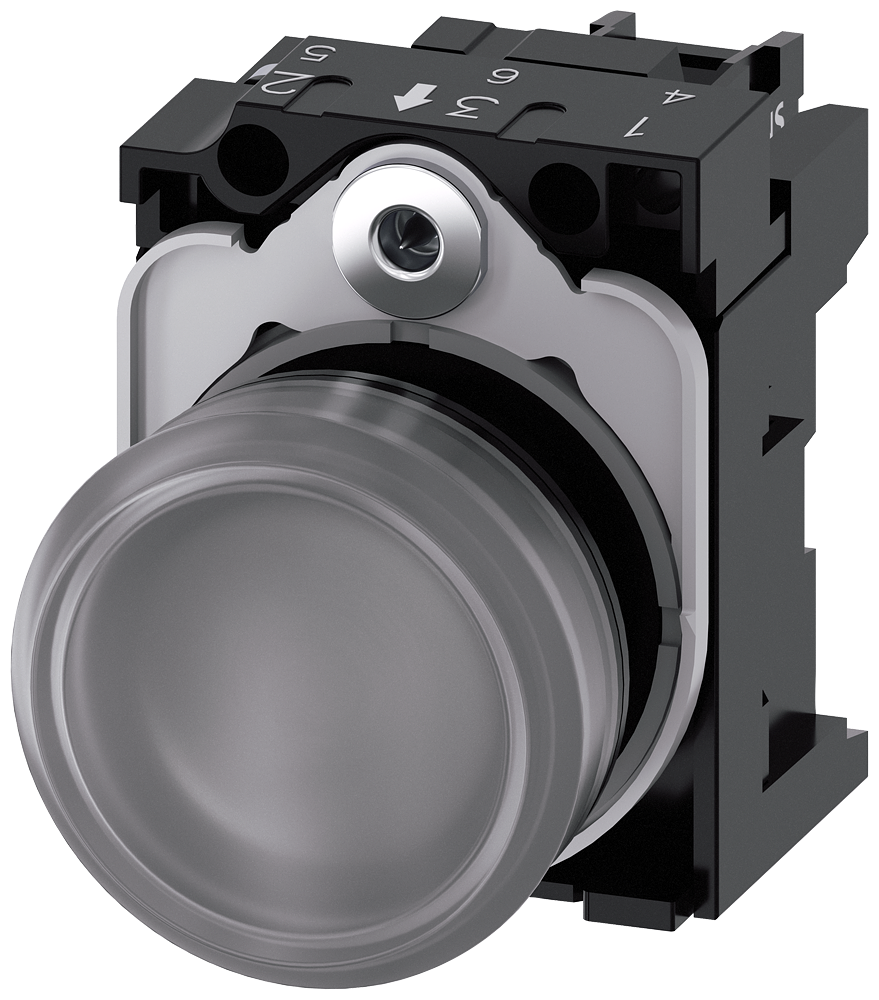 Siemens 3SU1102-6AA70-1AA0 Sirius ACT plastik Komple Sinyal Lambalar Renksiz 24 AC/DC