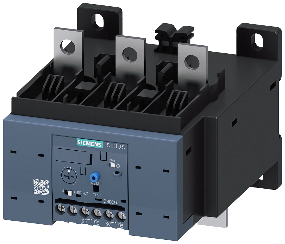 Siemens 3RB2056-1FC2 SIRIUS ELEKTRONİK AŞIRI AKIM RÖLESİ; BARA BAĞLANTILI;  50-200A; CLASS 10 ÇALIŞMA SINIFI; 1NO+1NC Y. KONTAK; TEST FONKSİYONU; EL/OTOMATİK; UZAKTAN RESET; KONUM GÖSTERGESİ; KENDİNDEN BESLEMELİ; RAYA MONTAJ; FAZDAKİ DÜŞME VE ASİMETRİYE D