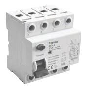 Sigma (SKM4063300) SKM 4P 300mA 63A B TİPİ KACAK AKIM KOR.ŞALT.