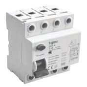 Sigma (SKM4040300) SKM 4P 300mA 40A B TİPİ KACAK AKIM KOR.ŞALT.