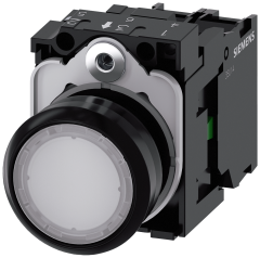 Siemens 3SU1102-0AB60-1BA0 Sirius ACT Plastik Beyaz Komple ışıklı Yay Dönüşlü Butonlar 24 AC/DC 1NO