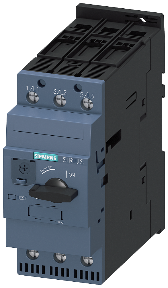 Siemens 3RV2031-4XA10 SIRIUS 3RV2 MOTOR KORUMA ŞALTERİ; TERMİK VE KISA DEVRE KORUMALI;  49-59A; 65kA ; BOY S2