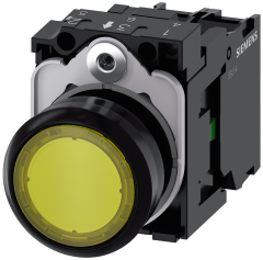 Siemens 3SU1102-0AB30-1BA0 Sirius ACT Plastik Sarı Komple ışıklı Yay Dönüşlü Butonlar 24 AC/DC 1NO