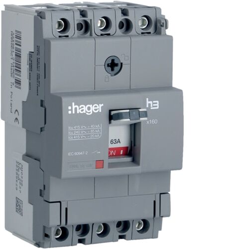 MCCB 63A 40kA fix/fix x160