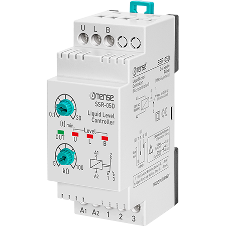 Tense (SSR-05D) Hassasiyet Ayarlı ÜST ELEKTROD BEKLEME ZAMANLI Sıvı Seviye Rölesi