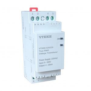 Vteke GERİLİM TRANSDÜSERİ, 0-500V, ÇIKIŞ: 0-20MA, UN: 24V