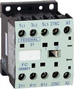 Federal KONTAKTÖR FC-06M10 3P AC3:6A, AC5A:8A, 440Vac Us:24Vdc 1NO