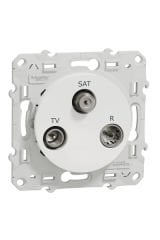 Schneider (S520461) TV/SAT/R Priz, tekli - Beyaz