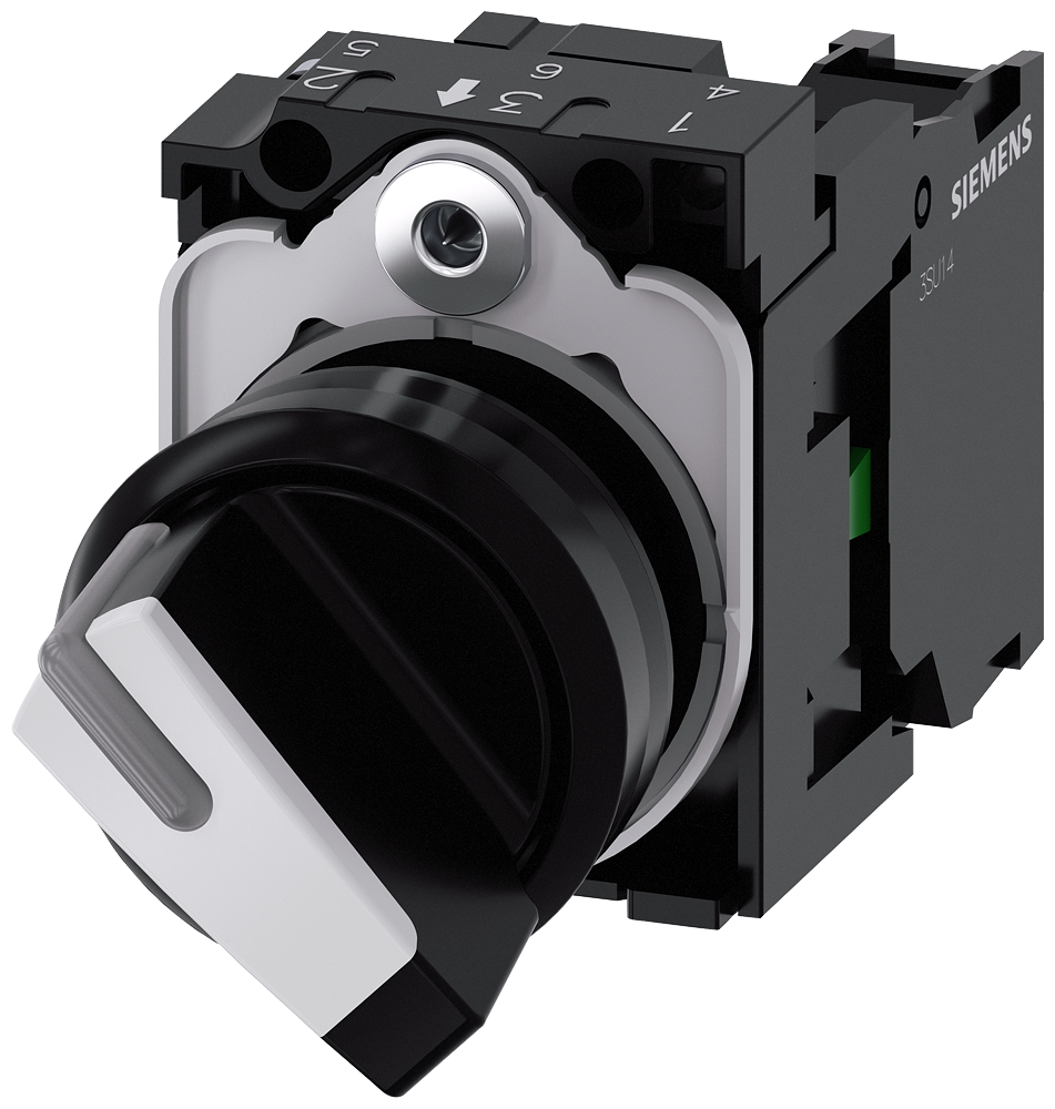 Siemens 3SU1100-2BF60-1BA0 Sirius ACT plastik 0-1 pozisyonlu ışıklandırılabilir kalıcı mandal buton 1NO