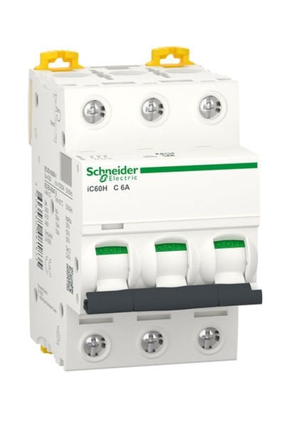 Schneider (A9F84306) Acti9 iC60H 3P 6A, 10kA C eğrisi Otomat