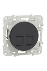 Schneider (S540486) Odace 2xRJ45 Cat6 STP - Antrasit
