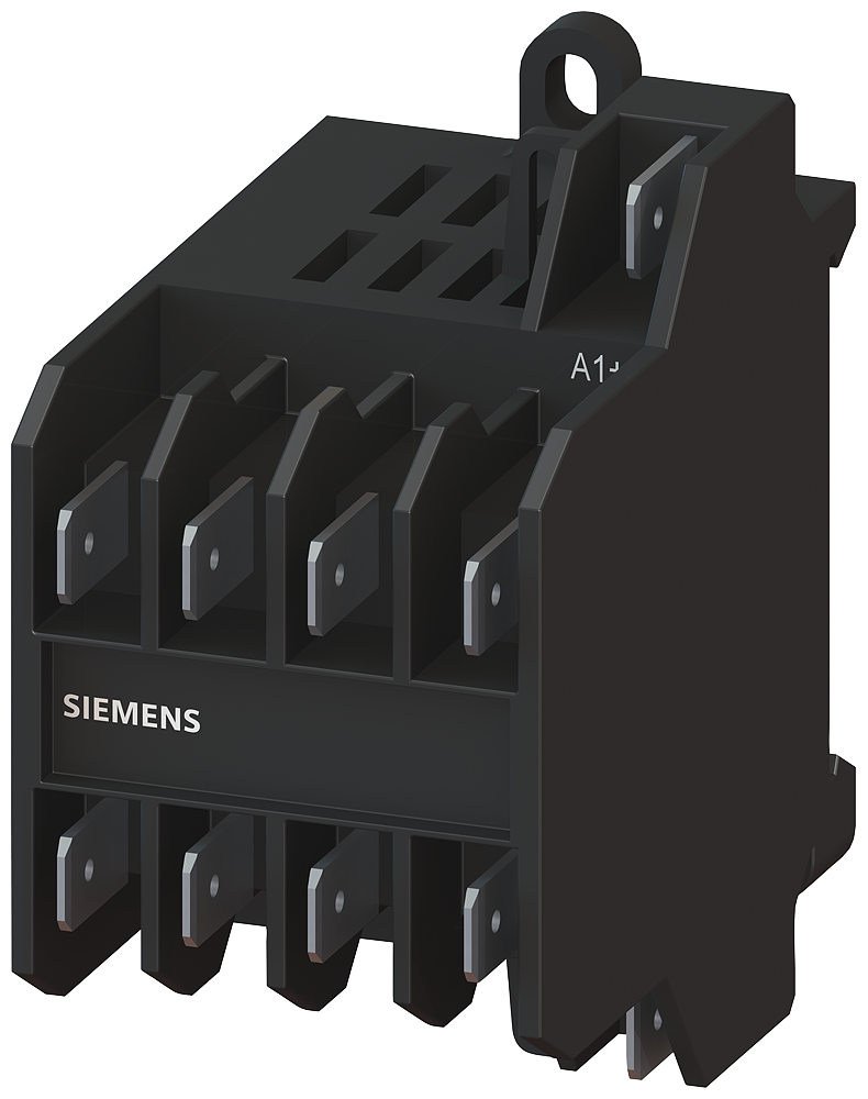 Siemens 3TG1010-1AL2 Mini kontaktör, AC-3, 8,4 A, 4 kW / 400 V, 3 kutuplu, 230 V AC, 45-450 Hz, yardımcı kontaklar: 1 NO, düz konnektör 6,3 x 0,8 mm
