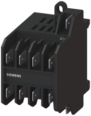Siemens 3TG1010-1AL2 Mini kontaktör, AC-3, 8,4 A, 4 kW / 400 V, 3 kutuplu, 230 V AC, 45-450 Hz, yardımcı kontaklar: 1 NO, düz konnektör 6,3 x 0,8 mm