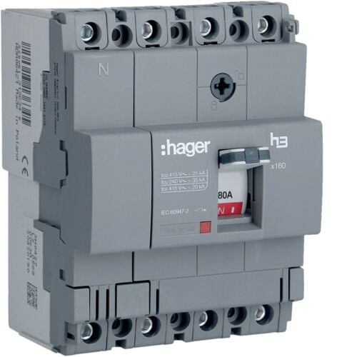 4P 25kA 80A sbt/sbt Kompak Şalter x160