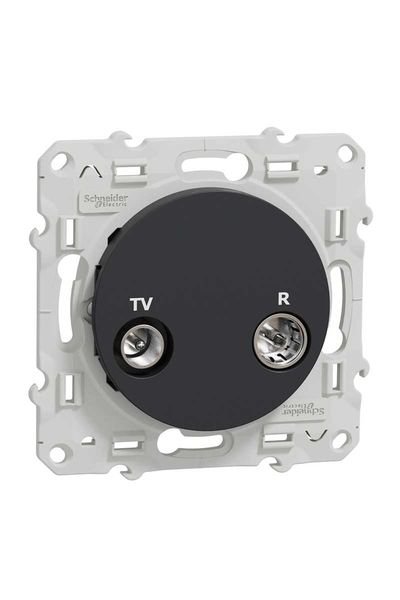 Schneider (S540451) Odace TV/R Priz, bağımsız - Antrasit