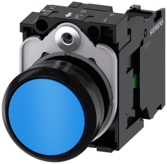 Siemens 3SU1100-0AB50-1BA0 Sirius ACT Plastik Mavi Komple Yay dönüşlü Butonlar 1NO