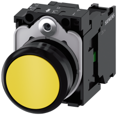 Siemens 3SU1100-0AB30-1BA0 Sirius ACT Plastik Sarı Komple Yay dönüşlü Butonlar 1NO