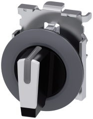 Siemens 3SU1062-2DM60-0AA0 Sirius ACT Mat Metal Yassı Tip 30 mm 1-0-2 pozisyonlu ışıklandırılabilir yay dönüşlü mandal buton beyaz