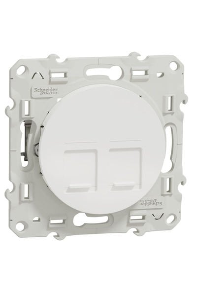 Schneider (S520486) 2xRJ45 Cat6 STP - Beyaz