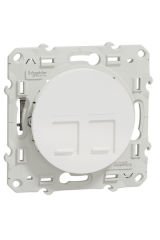 Schneider (S520486) 2xRJ45 Cat6 STP - Beyaz