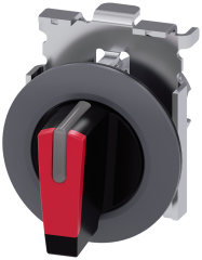 Siemens 3SU1062-2DM20-0AA0 Sirius ACT Mat Metal Yassı Tip 30 mm 1-0-2 pozisyonlu ışıklandırılabilir yay dönüşlü mandal buton kırmızı