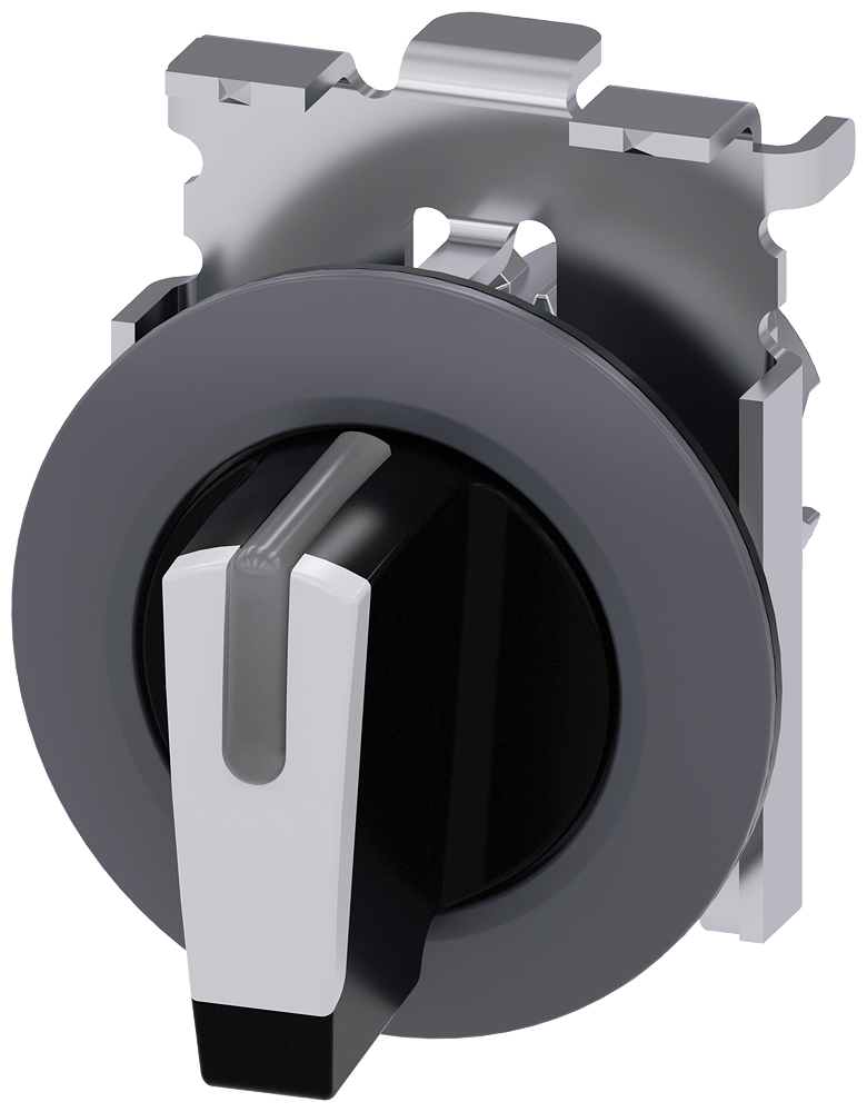 Siemens 3SU1062-2DL60-0AA0 Sirius ACT Mat Metal Yassı Tip 30 mm 1-0-2 pozisyonlu ışıklandırılabilir kalıcı mandal buton beyaz