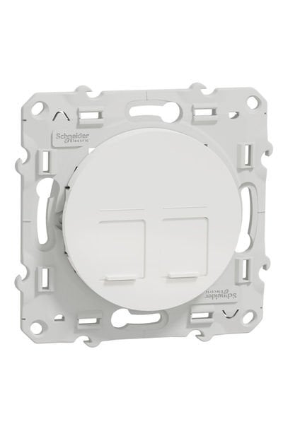Schneider (S520410) 2xRJ45 Boş - Beyaz
